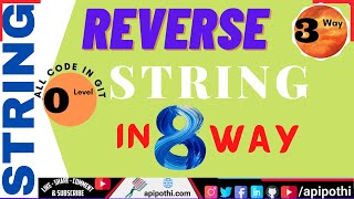 12 Write a java program to reverse a string java.lang.StringBuffer.reverse() || APIPOTHI