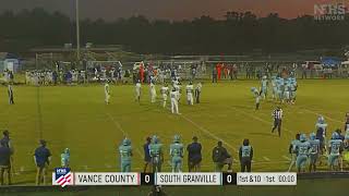 High School Football: Vance County vs South Granville (Homecoming Game) 10/11/2024