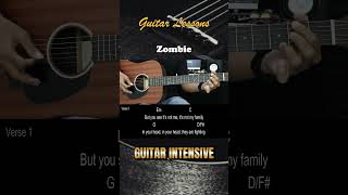 Zombie - The Cranberries | EASY Guitar Lessons for Beginners - Chords & Strumming Pattern