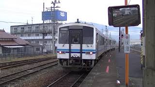 【出発風景】＜ＪＲ西日本＞三次駅 三江線 石見川本行き キハ１２０系３輌編成