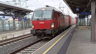 ÖBB Vectron tehervonattal Graz Don Bosco állomáson