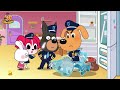 Fire in the Cake Shop  Safety Cartoons for Kids  Fire Truck  Sheriff Labrador