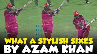 Azam Khan Stylish Sixes 🤩🏏 | HBL PSL | MI2A