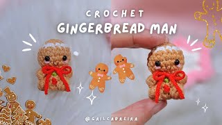 Crochet Mini GINGERBREAD MAN  | Mini Gingerbread Amigurumi