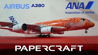 ALL NIPPON AIRWAYS (ORANGE TURTLE LIVERY) AIRBUS A380-800 PAPERCRAFT/PAPERMODEL