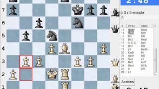 Chess World.net: LIVE Blitz #833 vs RumiLives (2201) - French: Fort Knox variation (C03)