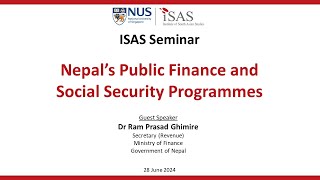 Nepal’s Public Finance and Social Security Programmes