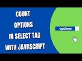 Count Options In Select Tag with JavaScript [HowToCodeSchool.com]