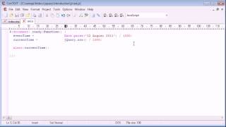 jQuery Tutorial 95 Days until event