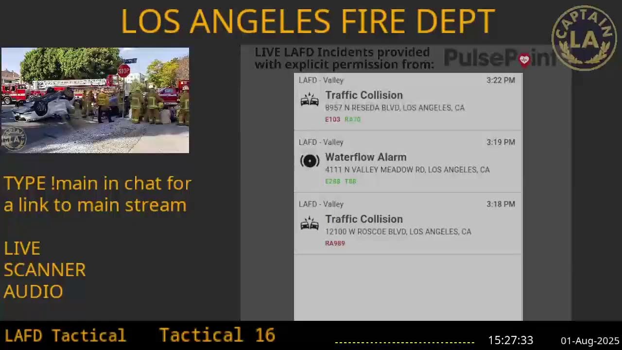 Lafd Live Los Angeles Fire Department Scanner Radio Fire Ems