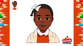 How to Draw Ruby Bridges | Step by Step Drawing of the Famous Civil Rights Activist