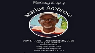 Celebrating the life of Marius Ambrose