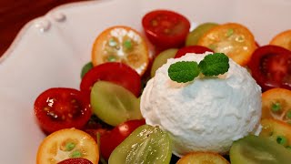 알록달록 신호등 과일 샐러드,부드러운 리코타크림과 즐겨보세요🥗::Enjoy colorful fruit salad and soft ricotta cream