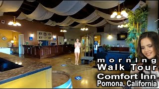 Comfort Inn in Downtown Pomona, California - Morning Walk - Virtual Walk Tour 4K