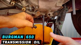 Suzuki Burgman 650 - Transmission Oil Change | Mitch's Scooter Stuff