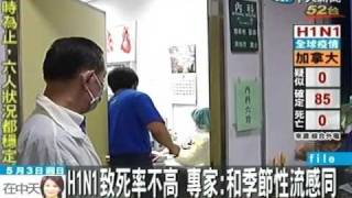 H1N1致死率不高 專家：和季節性流感同