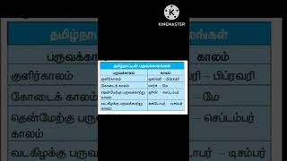 தமிழ்நாட்டின் பருவக்காலங்கள் #tnpsc #shorts #tntet