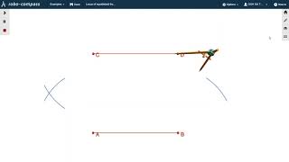 Construction of locus that are equidistant from two parallel lines