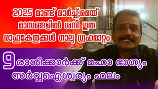 2025 മാണ്ട് മാർച്ച്‌ മെയ്‌  മാസങ്ങളിൽ ശനി ഗുരു രാഹുകേതുക്കൾ നാലു ഗ്രഹമാറ്റം | Attukal Muthukumar