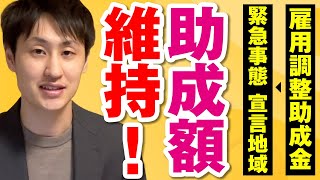 【雇用調整助成金】緊急事態宣言発令地域にも特例が適用に！【速報】