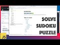 Solving sudoku puzzle using JavaScript | Node | SudokuBox