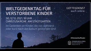 Gedenkgottesdienst für verstorbene Kinder am 12.12.2021