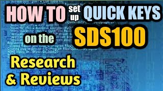 How to set up Quick Keys on the SDS100!