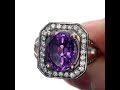 amethyst 2.30ct platinum finish solid 925 sterling silver ring