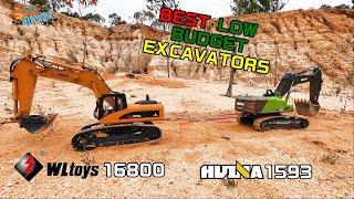 Best Low Budget RC Excavators | Wltoys 16800 & Huina 1593 | Tug of War | @CarsTrucks4Fun