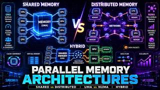 What is Shared Memory (UMA vs NUMA) | Distributed and Hybrid Memory | Parallel Memory Architectures