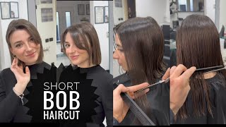 short bob haircut tutorial | latest bob cut for November | short hairstyle 2024