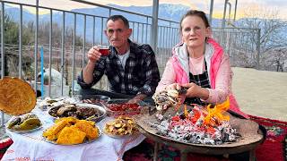 Traditional Albanian Lunch Made Over Open Flames! 🔥🍴🇦🇱