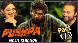 PUSHPA: THE RISE Movie Reaction - First Time Watching - Part 1/3 | Allu Arjun | Rashmika Mandanna