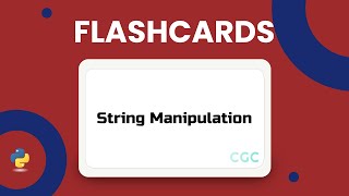 Python String Manipulation 💬 | Slicing, Formatting, Methods & More (Flashcards)