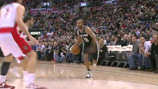 Tony Parker Signature Spin Move on Andrea Bargnani