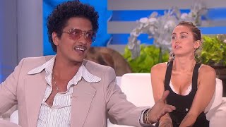 Bruno Mars Accuses Miley Cyrus of Stealing in "FLOWERS" on The Late Late Show
