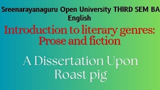 A Dissertation Upon Roast Pig - Charles Lamb. || Sngou ||Discipline Core ||Prose and Fiction ||