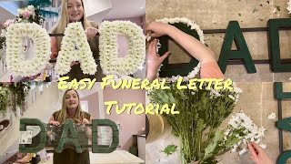 How to make funeral flower letters | Detailed floristry tutorial to easily become a pro florist
