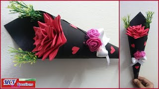 Rose Bouquet | How to make flower bouquet | Paper Craft – DIY