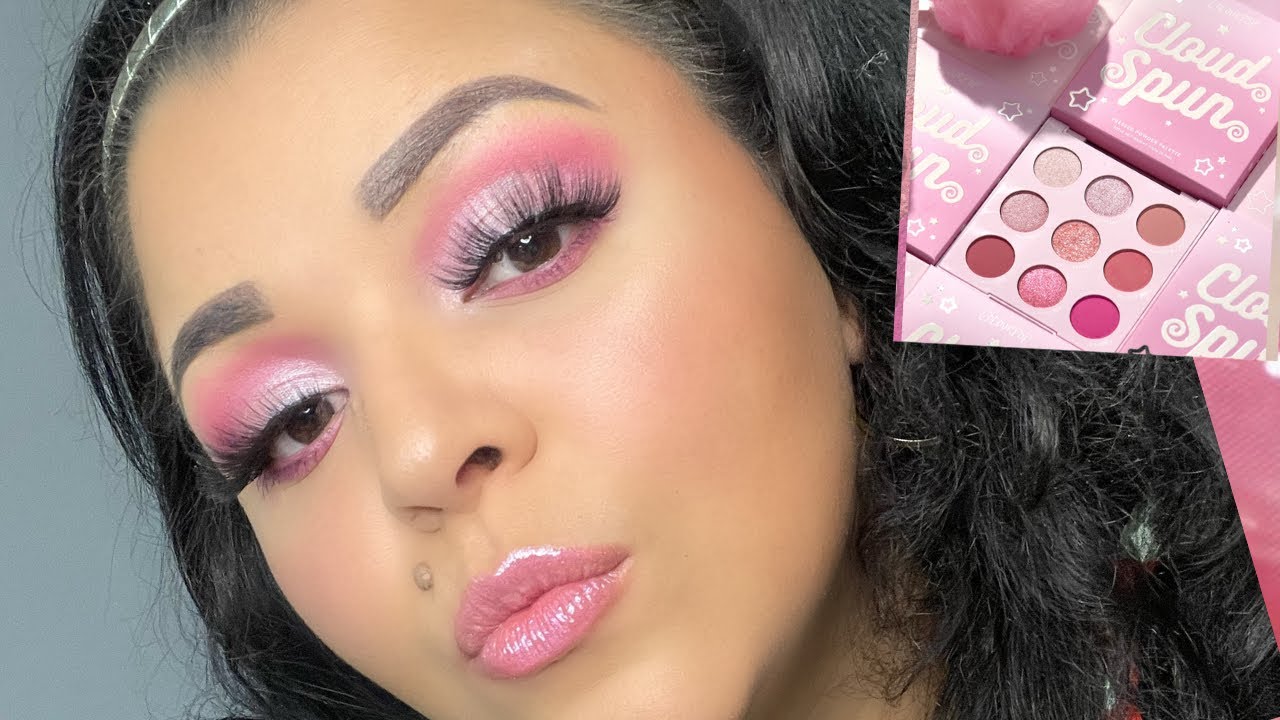 SOFT PINK EYESHADOW TUTORIAL | COLOURPOP CLOUD SPUN PALETTE - YouTube