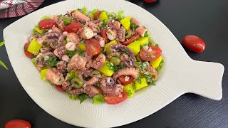 سلاطة القرنيط وسر بنتها 🥰 salade de poulpe