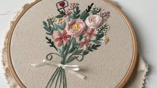 Spring bouquet - Embroidery tutorial for beginners