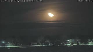 The Moon Appearing in Marine City \u0026 Algonac on Feb 19th, 2025