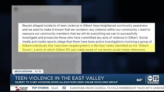 Gilbert Police release statement on alleged 'Gilbert Goons' group
