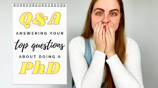 PhD Student Advice | Livestream Q&A with a first year PhD Student