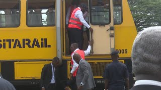 Le Ministre des transports, Amadou koné visite le chantier du métro d'Abidjan