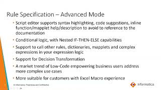 Demo  Data Profiling of Source Mapplet, Scorecard, and Rule Specification in Advanced Mode