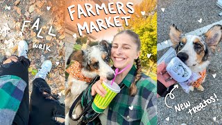 FALL VLOG! 🍂🐶🥧 Walk in the Woods with Freya & Going to a New Farmers Market! | vlogtober day 21
