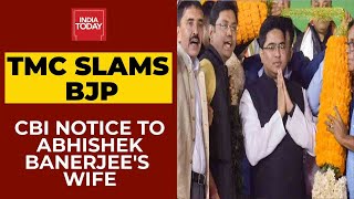 TMC Slams Saffron Party Over CBI Notice To Wife Of Abhishek Banerjee | Breaking