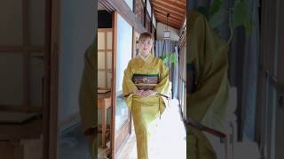 【着付け】普段着物を簡単に着る/からし色の紬のお着物#kimono #着物 #着物生活